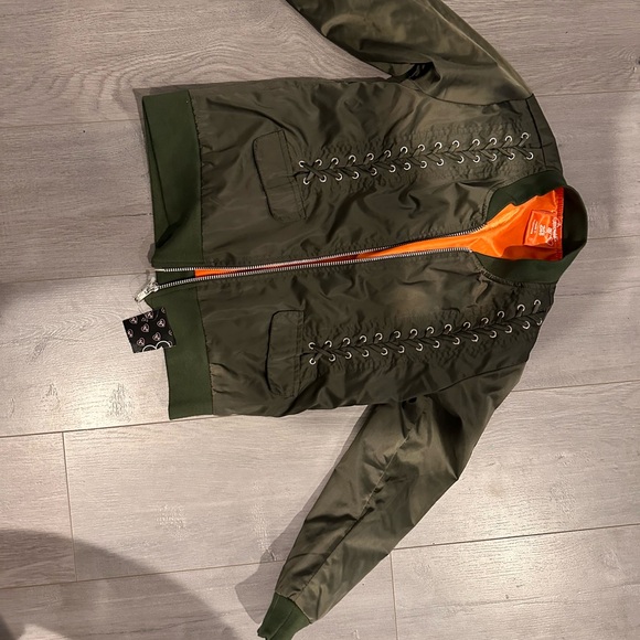 Flowers By Zoe size 6 new with tag bomber style jacket - Picture 3 of 4